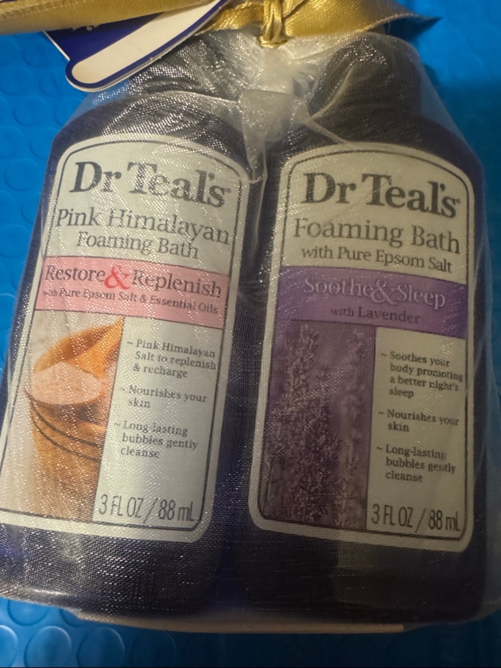 Dr Teal's Pink Himalayan & Lavender Foaming Bath Duo - Pink and Purple